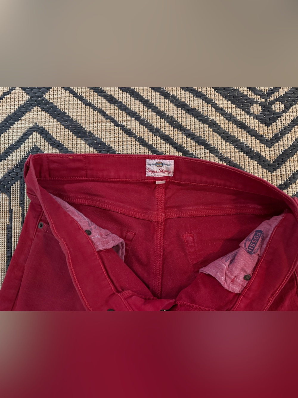 Fossil Deep Burgundy Skinny Jeans - Picture 2 of 5
